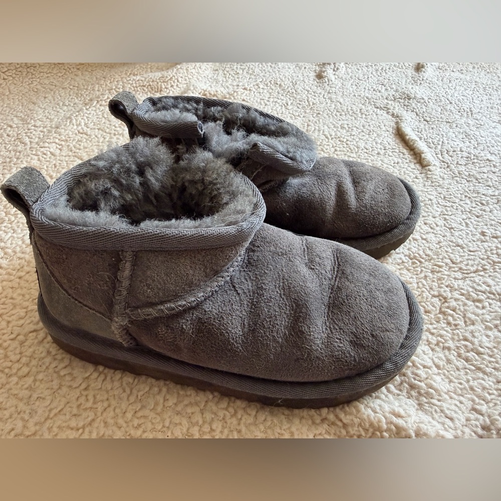 UGG Charcoal Shearling Slippers